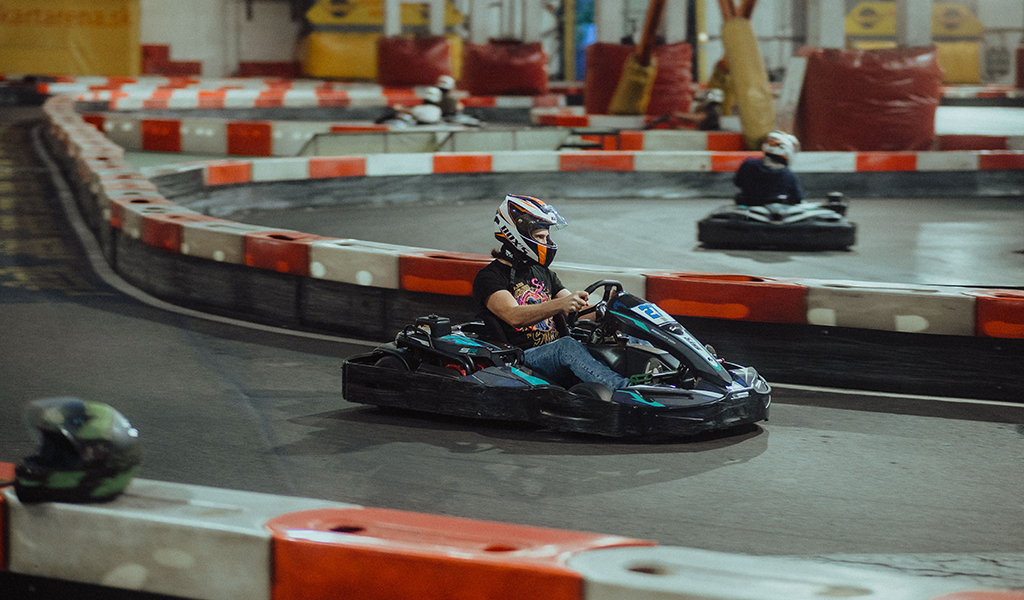 Man on a go-kart