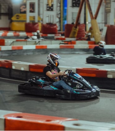 Man on a go-kart