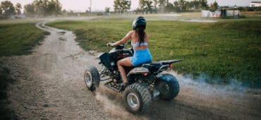 Woman on a quad bike